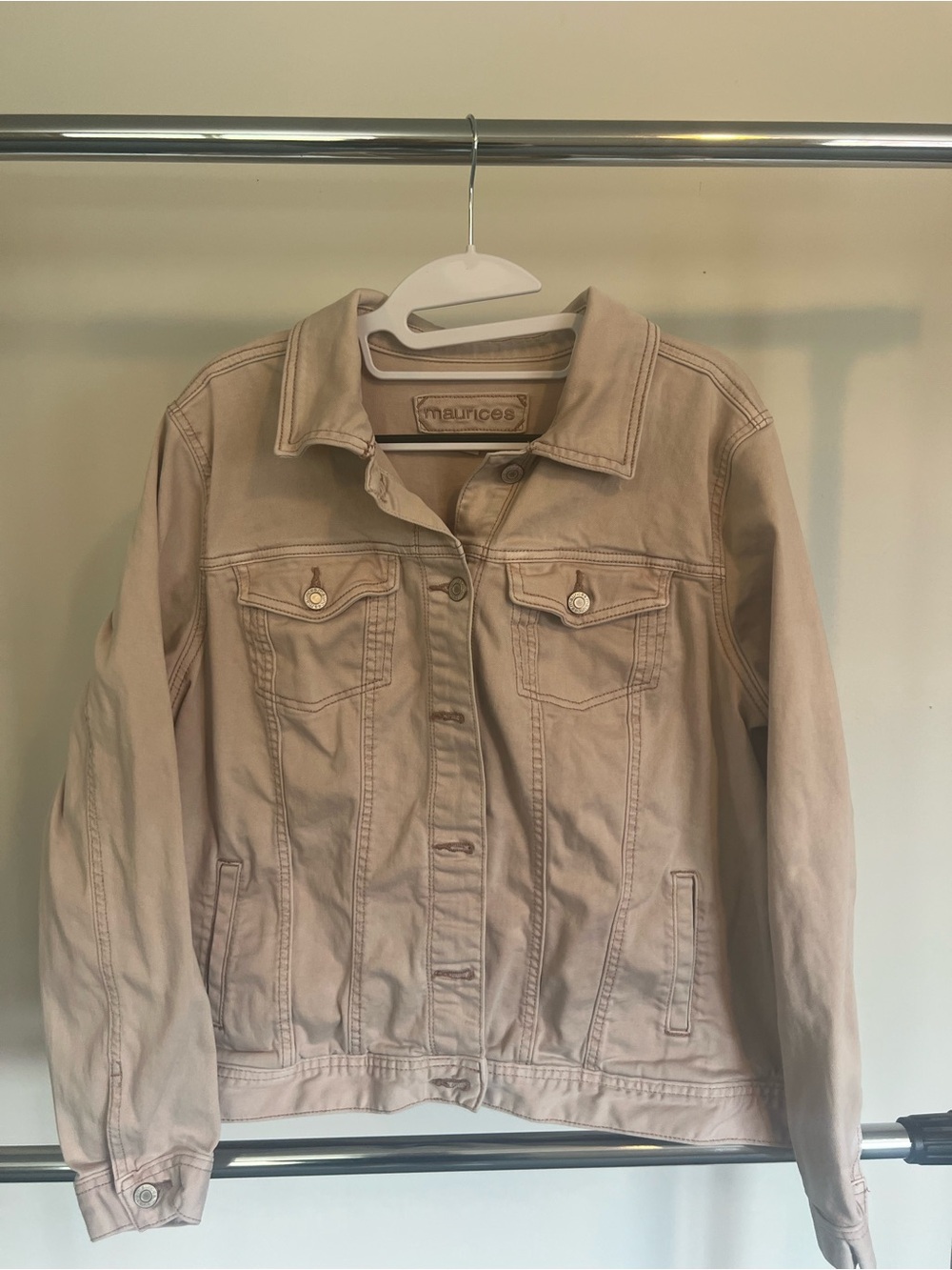 Maurices Beige/Taupe Denim Jacket